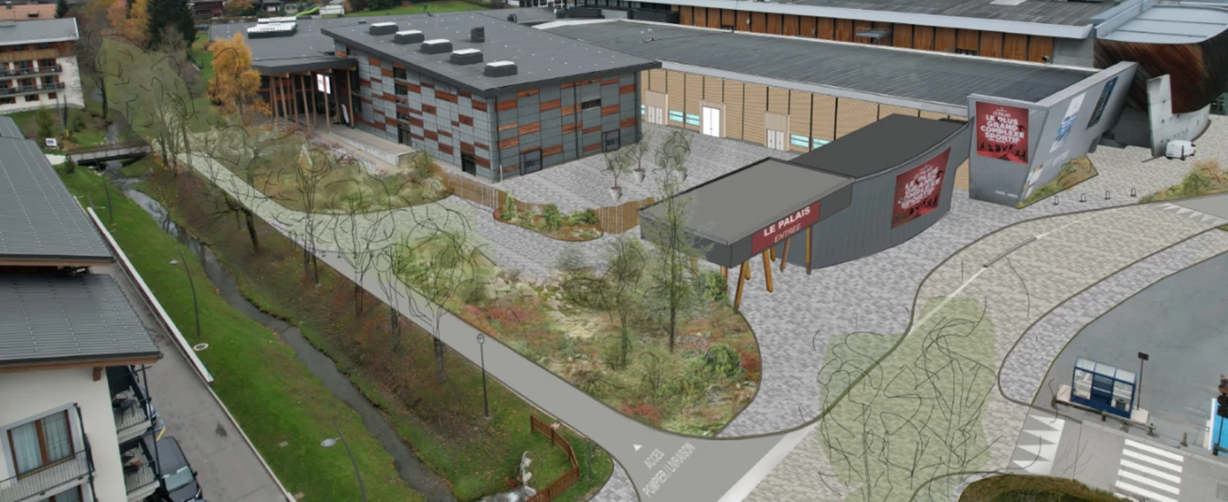 Etude de faisabilité pour la requalification du parvis du Palais • Megève (74)