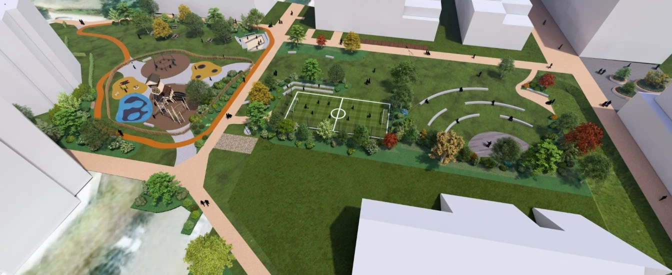 Aménagement du parc central de la ZAC Valmar • La Ravoire (73)